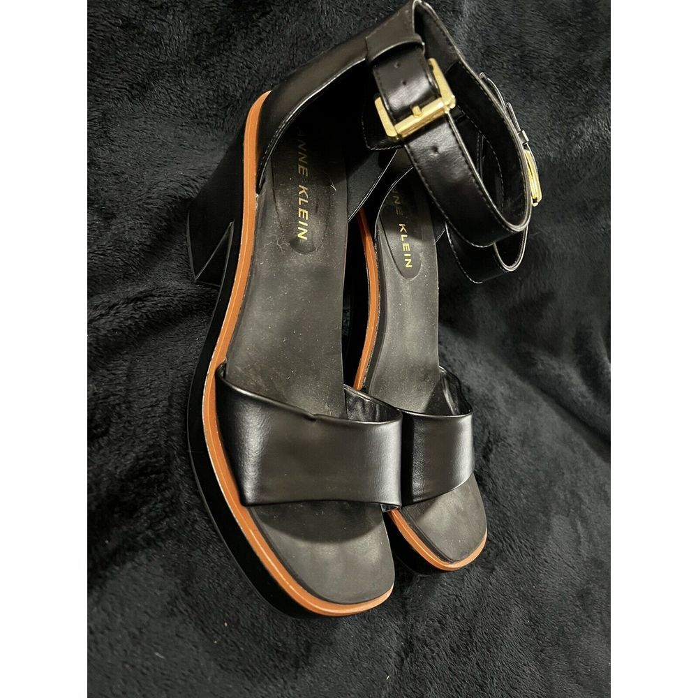Anne Klein‎ Kalico Platform Strappy Sandals Size 9.5 M Black
